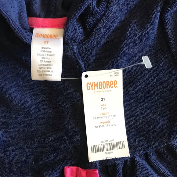 NWT GYMBOREE Hooded Beach Swim Cover Up Terry - Picture 5 of 6
